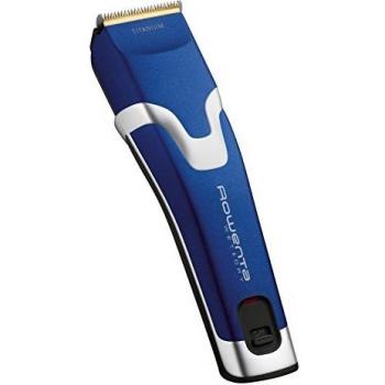 Rowenta Wet & Dry TN5120F0 - Cortapelos cuchillas con recubrimiento titanio, incluso bajo la ducha, autonomía 45 min, precisión 2 mm, accesorio para barba y dos peines corte ajustables, batería