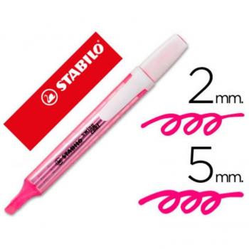 Rotulador Stabilo Swing Cool Fluorescente Rosa Punta de Pincel/Fina