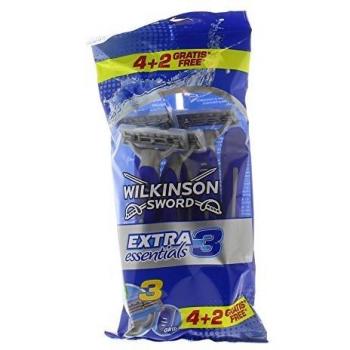 Wilkinson Extra 3 Maquinillas Desechables Bolsa de 4 + 2 Unidades