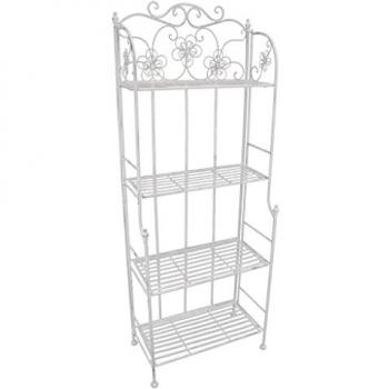 Estante Plegable de Acero Margherita 4 Niveles - Blanco