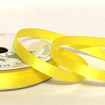 Three Kings 6 mm x 10 m Cinta de doble cara satinada, amarillo