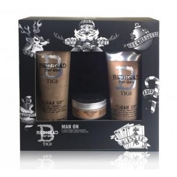 Tigi Bed Head For Men Clean Up Set: Shampoo 250 ml, Acondicionador Peppermint 200 ml, Cera Styling Flexi Head 85 g