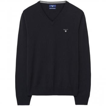 Gant Super Fine Lambswool V-Neck, Suéter para Hombre