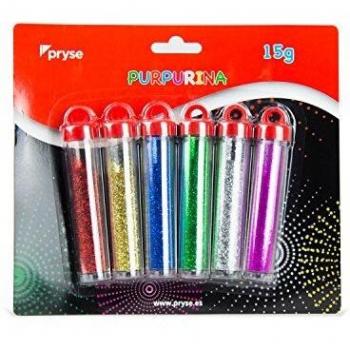 Pryse 5200059 - Pack de 6 botes de purpurina, multicolor