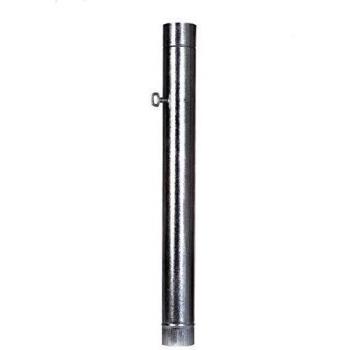 Theca 7500052 Tubo acero chapa galvanizada con llave, largo 1000 mm, 90 mm, espesor 0.5 mm