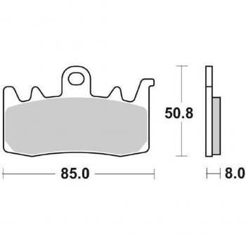 Pastillas de freno sinterizadas SBS 900HS para moto de calle