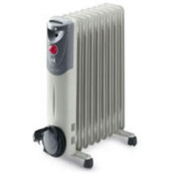 Fagor RN2000 - Radiador de aceite, 2000 W, 9 elementos, 3 posiciones, doble termostato, efecto chimenea, protección antiheladas, recogecables, color gris