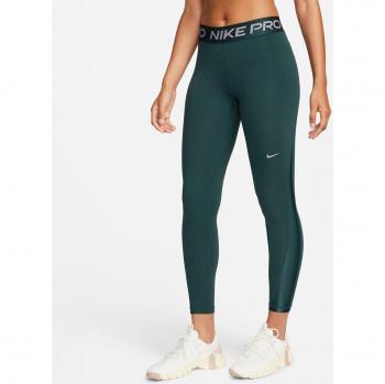 Mallas de mujer Nike Pro Dri-FIT 7/8 para fitness en color verde (tamaño L)