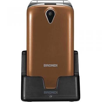 Teléfono para Personas Mayores Brondi Amico Mio 4G Bronze Metal Dual SIM 2.8 con Botón SOS y Bluetooth