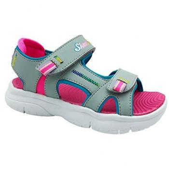 Sandalias Infantiles Skechers Flex Splash Gris Plateadas