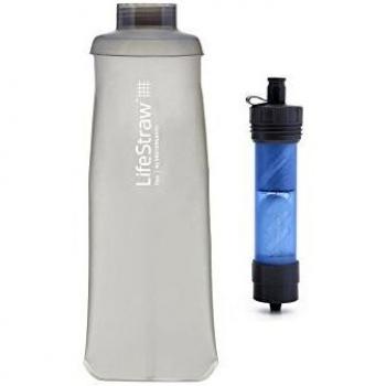LifeStraw Flex, sistema de filtración de agua multifuncional con filtración en 2 etapas para excursiones, campamentos, viajes y situaciones de emergencia