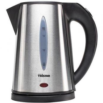 Hervidor de Agua Tristar WK1338, 1.7 Litros, 2000W, Color Negro en Acero Inoxidable