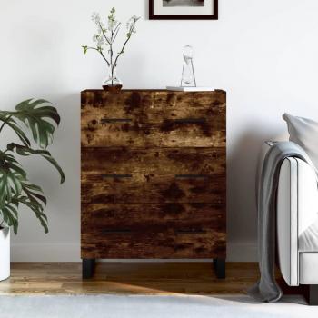 Aparador de madera de ingeniería 69,5x34x90 cm en color roble ahumado, mueble de almacenaje moderno para salón, buffet y armario auxiliar