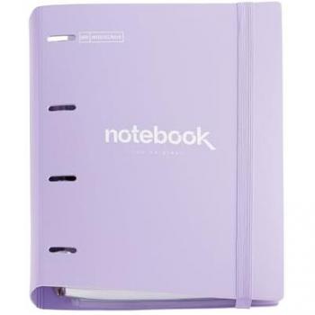 Carpeta Archivador Polyfoam A4 4 Anillas con Recambio de 100 Hojas Cuadrícula 5 mm y Cierre de Goma Emociones Lavanda