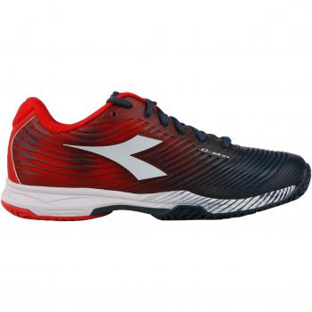 Diadora Hombres Speed Competition 4 AG Zapatillas De Tenis Zapatilla Todas Las Superficies Azul Oscuro - Rojo 45,5