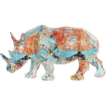 Figura Decorativa de Resina Rinoceronte