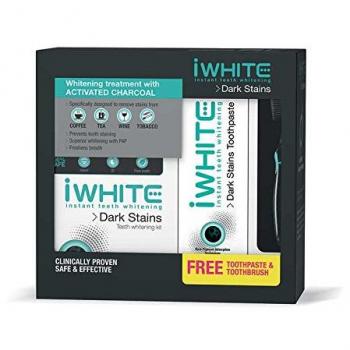 Kit Blanqueador Iwhite para Manchas Oscuras - 10 Moldes + Pasta de Dientes + Cepillo