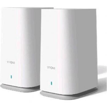 Kit WiFi Mesh Atria 2100 Strong - Sistema de Malla Doble Banda 2-pack, Cobertura de 200 m², Velocidad hasta 2100 Mbps, Puertos Gigabit Ethernet