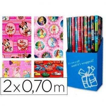 Papel fantasia disney niña rollo 2 x 0,70 mt 60 gr modelos surtidos