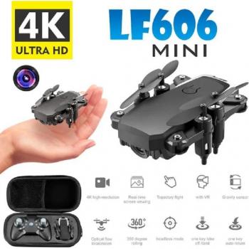 Drone Mini LF606 WIFI FPV Plegable con Cámara HD 4K 1080P y Mantenimiento de Altitud - Color Blanco
