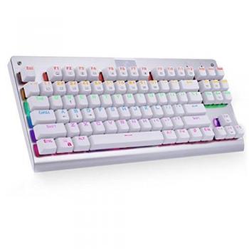 MechanicalEagle Z-77 Multicolor Retroiluminada Juegos de Teclado Mecánico 87 Teclas [QWERTY US-Layout] con Azul Switches