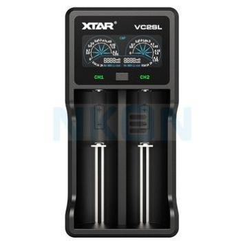 Cargador de Batería Xtar VC2SL con Puerto USB y Pantalla LCD - Incluye 2 Baterías Recargables XTAR