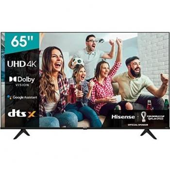 Hisense 65A66G 2021 Series - Smart TV 65 4K UHD con Dolby Vision HDR, DTS Virtual X, Freeview Play, Alexa Built-in, Bluetooth