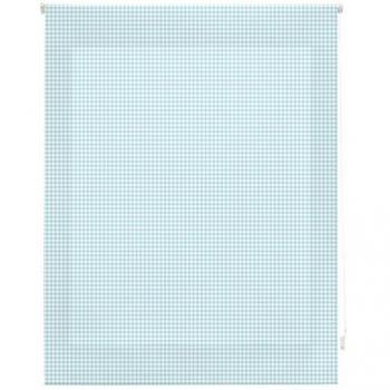 Estor Enrollable Translúcido Vichy Cuadros Turquesa 100x180 cm - Elegante y Práctico para Ventanas