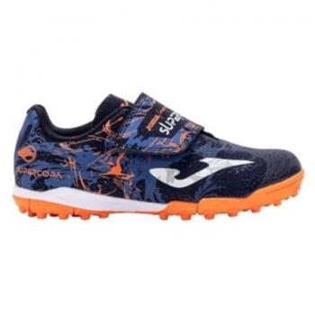 Botas de Fútbol Joma Super Copa Jr Turf Marino/Naranja 2403 para Niños Talla 34