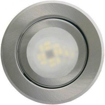 Lámpara empotrada LED Joanie, aluminio cepillado