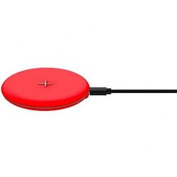 Celly Cargador Inalámbrico de Red, Carga Rápida Wireless 10W, 2A, Feeling Rojo