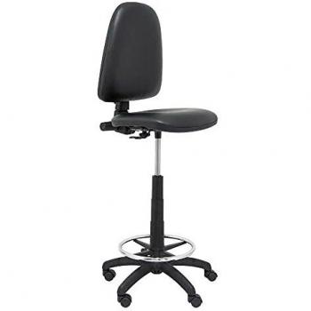Taburete Ergonómico Ayna en Similpiel Negro de Piqueras y Crespo