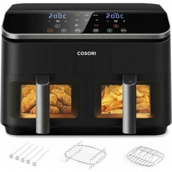 Freidora de Aire Cosori Dual Basket Chef Edition 8.5L 1800W Negra Doble Cesta Iluminada