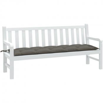Cojín para banco de jardín Tela gris oscuro Mélange 180x50x7 cm