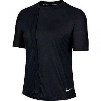 NIKE Camiseta de Mujer W Nk Top SS Rebel, Mujer, Camiseta, BV3167, Negro/Blanco, Extra-Small