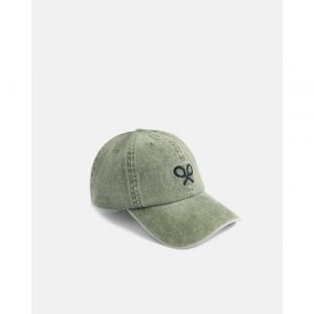 Gorra desgastada raqueta verde para Hombre de Silbon