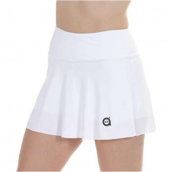 Falda de tenis y pádel de mujer HAPPY blanca A40grados