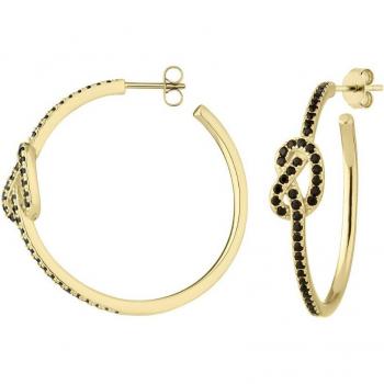 Pendientes Aros Earcandy Nudo en Plata de Ley con Baño de Oro 18k
