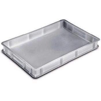 Caja de servicio Giganplast 60x40x7 cm, Polipropileno blanco para alimentos