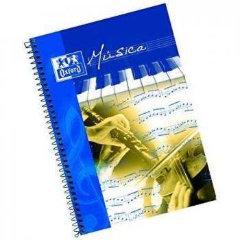 Oxford 100302776 - Pack de 10 cuadernos de música espiral, Fº