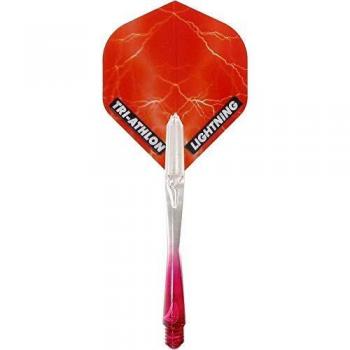 Sistema de Dardos Mckicks Thunder Lightning Rojo con Cañas y Plumas MK-35101