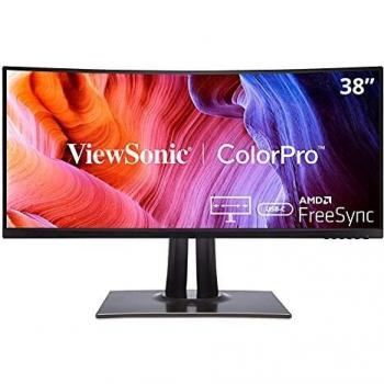ViewSonic ColorPro VP3881a 38-inch Ultrawide Curved Professional WQHD+ Monitor, Docking Station Design, HDMI, USB Type-C, DisplayPort, Pantone Validation, for Photo & Video Editing & Graphic Design