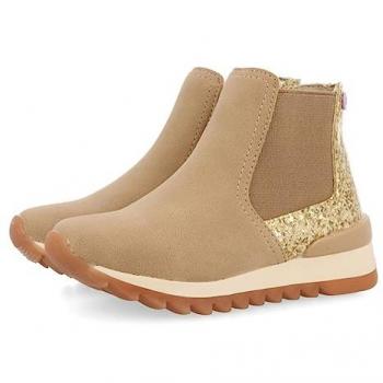 Botines Chelsea Dorados para Niña Luncarty de Gioseppo con Elásticos Laterales