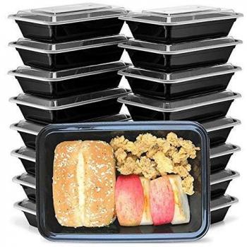 HENSHOW 1 Compartimiento de Comida Juegos de Recipientes Set de 20 Piezas, 1000 ML Premium Reutilizable BPA Libre Juegos de Recipientes con Tapa, Microondas, Congelador y Apto para Lavavajillas
