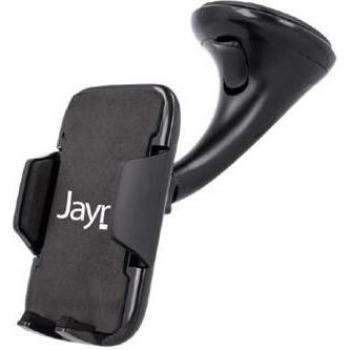 Soporte de coche para smartphone con fijación por ventosa, negro, brazo articulado, universal