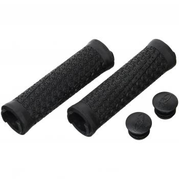 Lizar Skins Moab - Puños para manillar de bicicleta con bloqueo lock-on negro negro y azul