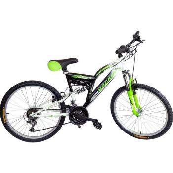 Bicicleta 24 ROCKIN BIAMMORTIZZAT 2 frenos y cambios shimano 12 Vel BKT BTB24 Blanco
