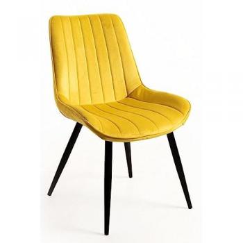Silla de Comedor Lene Terciopelo Amarillo