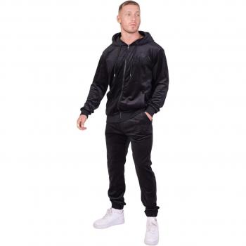 Project X Paris Signature Jogging Suit with Logo Embroidery in Black