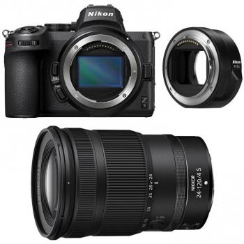 Cámara Mirrorless Nikon Z5 con Objetivo Z 24-120mm f/4 S, Sensor Full-Frame 24,3MP, Estabilización de Imagen, Vídeo 4K UHD, Wi-Fi y Adaptador FT
